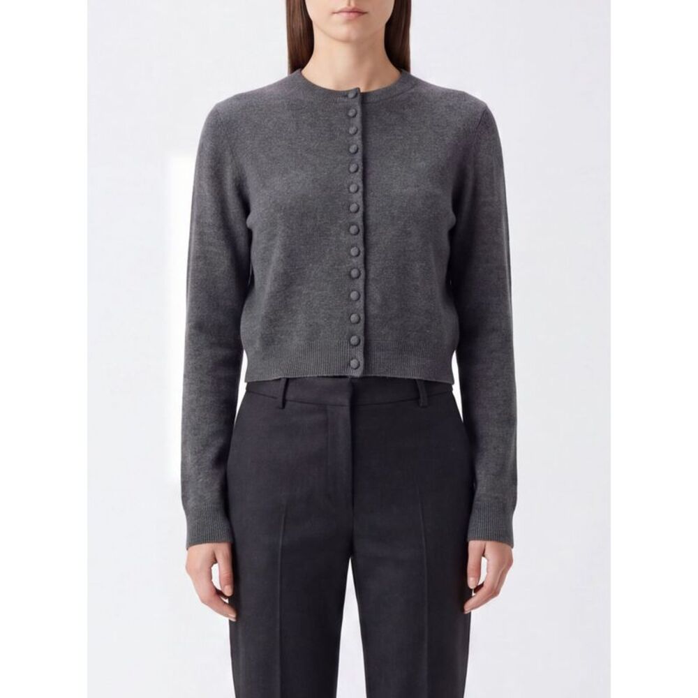 Lisa Yang Women Lisa Yang Slim Fit Pure Cashmere Crewneck Cardigan